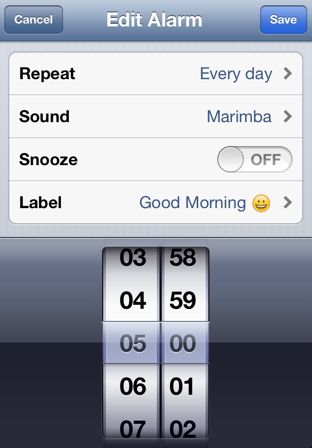 iPhone Alarm